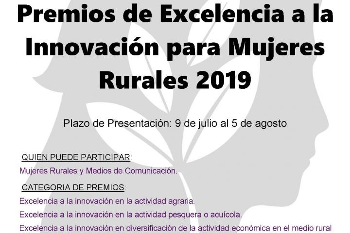 Convocados los Premios de Excelencia a la Innovación para Mujeres Rurales 2019